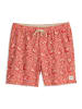 Scotch & Soda Badeshorts in Rot/ Beige