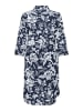 JDY Kleid in Dunkelblau/ Weiß