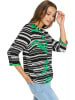 WITT WEIDEN Blouse zwart/wit/groen