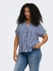 ONLY Carmakoma Blouse wit/donkerblauw