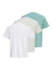 Jack & Jones 3-delige set: shirts "Indiana" turquoise/beige/wit
