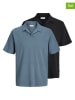 Jack & Jones 2-delige set: poloshirts "Devin" blauw/zwart
