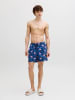 Jack & Jones Badeshorts "Maui" in Blau/ Rosa