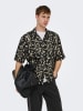 ONLY & SONS Hemd "Onsharvi" - Relaxed fit - in Schwarz/ Beige