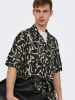 ONLY & SONS Hemd "Onsharvi" - Relaxed fit - in Schwarz/ Beige