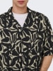 ONLY & SONS Hemd "Onsharvi" - Relaxed fit - in Schwarz/ Beige