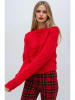 Monki Sweter w kolorze czerwonym