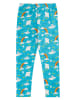 Frugi Legginsy "Libby" w kolorze błękitnym ze wzorem