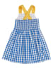 Frugi Sukienka "Daisy" w kolorze niebiesko-żółtym
