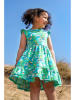 Frugi Sukienka "Olivia" w kolorze turkusowym ze wzorem