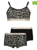 Vingino 3tlg. Wäsche-Set in Beige/ Schwarz