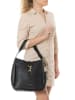Anna Morellini Leder-Schultertasche "Zita" in Schwarz - (B)32 x (H)30 x (T)13 cm