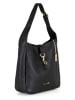 Anna Morellini Leder-Schultertasche "Zita" in Schwarz - (B)32 x (H)30 x (T)13 cm