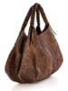 Lucca Baldi Leren shopper "Pitigliano" bruin - (B)41 x (H)34 x (D)30 cm