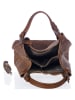 Lucca Baldi Leren handtas "Fosdinovo" lichtbruin - (B)37 x (H)45 x (D)15 cm