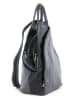 Lucca Baldi Leren rugzak "Novara" grijs/zwart - (B)29 x (H)34 x (D)13 cm