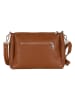 Lucca Baldi Leder-Umhängetasche "Melfi" in Hellbraun - (B)26 x (H)19 x (T)9 cm