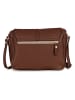 Pia Sassi Leder-Umhängetasche "Monte Avella" in Braun - (B)25 x (H)23 x (T)7 cm