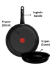 Tefal Patelnie (3 szt.) "Ingenio Excellence Ceramic" w kolorze czarnym