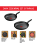 Tefal 2-delige set: braadpannen "Dark Essential" zwart