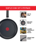 Tefal Patelnie (3 szt.) "Simple Cook" w kolorze czarnym