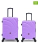 Les P´tites Bombes 2-delige hardcase-trolleyset "Serena" paars