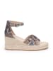 LLOYD Leder-Keilsandaletten in Beige/ Grau