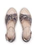 LLOYD Leder-Keilsandaletten in Beige/ Grau