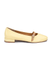 LLOYD Leren ballerina's geel