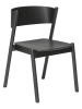 Hübsch Esszimmerstuhl "Oblique" in Schwarz - (B)55 x (H)80 x (T)51 cm