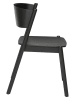 Hübsch Esszimmerstuhl "Oblique" in Schwarz - (B)55 x (H)80 x (T)51 cm