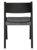 Hübsch Esszimmerstuhl "Oblique" in Schwarz - (B)55 x (H)80 x (T)51 cm