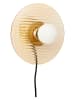 Hübsch Wandlamp "Halo" geel - (H)19 x Ø 25 cm