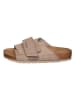 Birkenstock Leren slippers "Kyoto" taupe