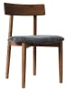 Muubs Eetkamerstoel "Tetra" naturel/donkergrijs - (B)50 x (H)78 x (D)50,5 cm