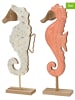 Kaeming 2er-Set: Dekoobjekte ''Seepferdchen'' - (B)13 x (H)34 x (T)5 cm (Überraschung)