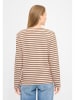 Derbe Longsleeve in Hellbraun/ Creme