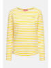 Derbe Longsleeve in Gelb/ Weiß