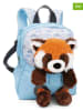 NICI 2tlg. Set: Rucksack und Kuscheltier "Red Panda" in Hellblau