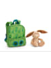 NICI 2-delige set: rugzak en knuffeldier "Rabbit" groen