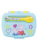 Stor Lunchbox "Peppa Pig" in Gelb/ Hellblau