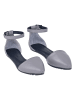 Moosefield Leder-Spangenballerinas in Grau