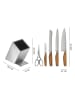 WMF 6tlg. Küchenmesser-Set in Hellbraun/ Silber