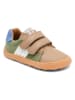 bisgaard Leder-Barfußschuhe "Ricco" in Beige/ Grün