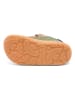 bisgaard Leder-Barfußschuhe "Ricco" in Beige/ Grün
