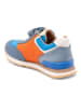 bisgaard Leder-Sneakers "Walde" in Blau/ Orange