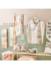 BELLA MAISON 2er-Set: Musselin-Spucktücher in Grün/ Beige - (L)65 x (B)65 cm