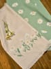 BELLA MAISON 2-delige set: theedoeken ''Daisy'' beige/groen - (L)50 x (B)40 cm