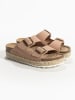 BAYTON Leren slippers "Olympe" lichtroze