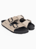 BAYTON Leren slippers "Atlas" beige
